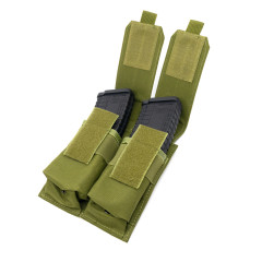 Подсумок поясной Rusforce Tactical Pouch Triple закрытый для 2-х магазинов АК Зелёный