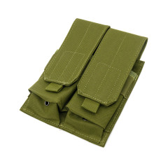 Подсумок поясной Rusforce Tactical Pouch Triple закрытый для 2-х магазинов АК Зелёный