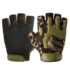 Перчатки тактические Outdoor Gloves Adventure укороченные прорезиненные Мультикам