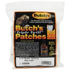 Патч-салфетка хлопковый для чистки оружия Butch's 02906 | Кал. .35 - .45 | 500 шт
