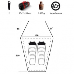Палатка туристическая Trimm Extreme Himlite-DSL для 2-х человек Оранжевый