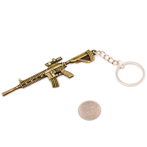 Брелок Microgun S Винтовка Heckler and Koch M416 Золотой