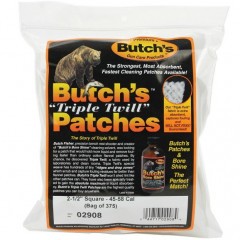 Патч-салфетка хлопковый для чистки оружия Butch's 02908 | Кал. .45 - .58 | 375 шт