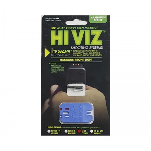 Мушка HiViz пистолетная CZLW01 для CZ75/85/97/P-01/83 Красная, зеленая и белая