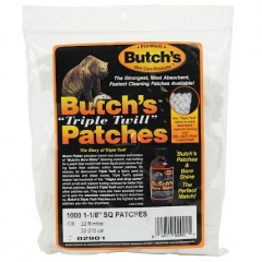Патч-салфетка хлопковый для чистки оружия Butch's 02901 | Кал. .22-270 | 28х28 мм 1000 шт