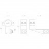 Кольца для прицела Hawke Extension (22121) D=25.4 мм H=22 мм V=71 мм на Призму (9-11 мм) | Высокий 2 шт