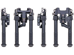 Сошки телескопические Atlas BT65-LW17 G2 на Picatinny быстросъёмные Pod-Loc, 5 углов положения ног, высота 5.1 - 9.4"