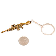 Брелок Microgun XS Пулемёт M249 Золотой