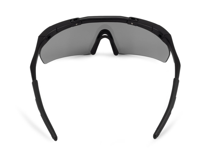 Очки стрелковые ShotTime Lynx KIT, защитные, чёрные, линза: прозрачная, жёлтая, серая, футляр