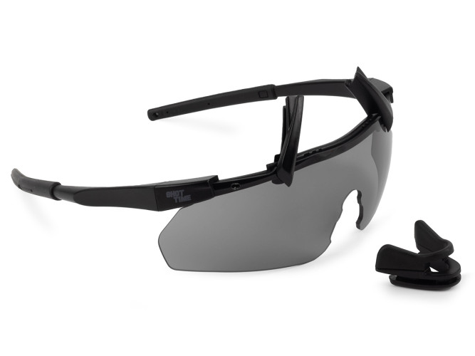 Очки стрелковые ShotTime Lynx KIT, защитные, чёрные, линза: прозрачная, жёлтая, серая, футляр