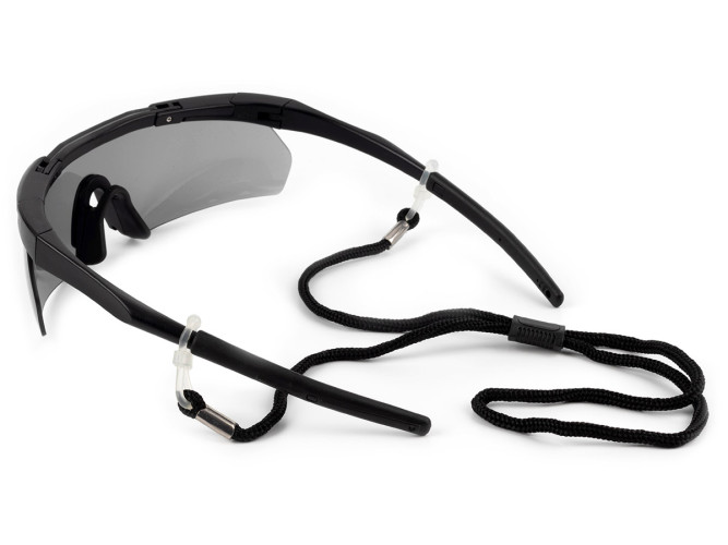 Очки стрелковые ShotTime Lynx KIT, защитные, чёрные, линза: прозрачная, жёлтая, серая, футляр