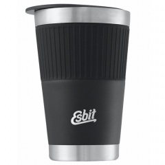 Термокружка Esbit Sculptor TBL550SC-SL-BK с резиновой накладкой 0.55L Чёрный
