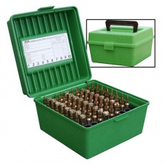 Кейс MTM Case-Gard R-100-MAG-10 для хранения 100 патронов до .375 калибра Зеленый
