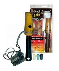 Манок духовой на хищника с 3 насадками Buck Expert 74F-T с обучающим пособием
