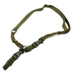 Ремень оружейный RusForce Gun Rop на 1 точку с амортизатором Зелёный