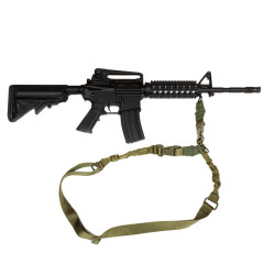 Ремень оружейный RusForce Gun Rop на 1 точку с амортизатором Зелёный