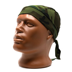Бандана Стикхант Tactical BDU на завязках 100% Хлопок Мультикам (Зелёный)