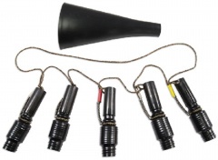 Набор манков духовых из 5 манков на лося с рупором Buck Expert RIGHT-ON 69RO-FKIT пластик Чёрный