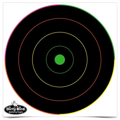 Мишень бумажная Birchwood Casey Dirty Bird Multi-Color с проявлением попаданий 300 мм 10 шт