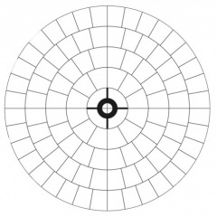 Мишень бумажная №5 для пристрелки дробовых ружей 100-дольная, 800х800 мм 80 г/м 100 шт