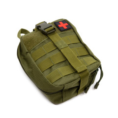 Аптечка тактическая Rusforce Emergency для хранения медикаментов 20x15x8 см Зелёный