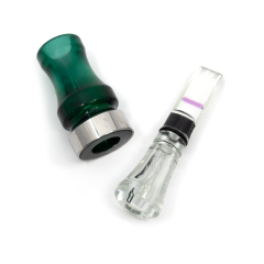 Манок духовой на утку крякву Reyoka Ordek Cift 2 лепестка Зелёный / Прозрачный