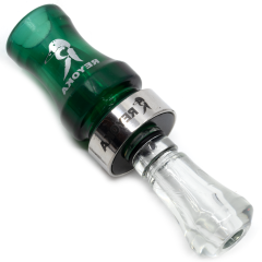 Манок духовой на утку крякву Reyoka Ordek Cift 2 лепестка Зелёный / Прозрачный