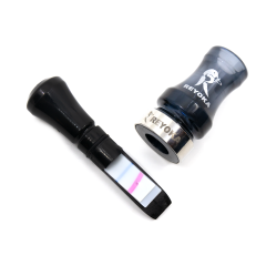 Манок духовой на утку крякву Reyoka Ordek Cift 2 лепестка Дымчатый / Чёрный