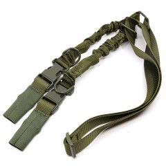 Ремень оружейный RusForce Gun Rop Two на 2 точки с амортизатором Зелёный