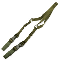 Ремень оружейный RusForce Gun Rop Two на 2 точки с амортизатором Зелёный