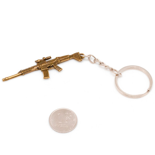 Брелок Microgun XS Винтовка Heckler and Koch MR762A1 Золотой