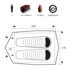 Палатка туристическая Trimm Outdoor Duo для 2-х человек Олива