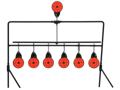 Мишень маятниковая Stalker для пневматики 4.5 мм круги 2.0 7 мишеней