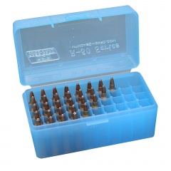 Кейс MTM Case-Gard RS-S-50-24 для хранения 50 патронов до .30 калибра Голубой