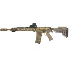 Приклад телескопический DLG Tactical TBS Compact (DLG055) для трубки Com-spec Чёрный