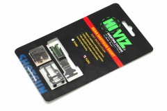 Целик оптоволоконный HiViz Double Dot Rear Sight TS2002 на вентилируемую планку 6.35 - 7.1 мм Зеленый