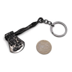 Брелок Microgun M Топор из дамасской стали ручной работы