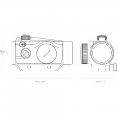 Прицел коллиматорный Hawke Red Dot Sights Vantage 1X25 IR FP WP (12106) Закрытый DOT 3 MOA