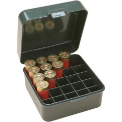 Коробка MTM Shotshell Case S-25-12M-11 для хранения 25 патронов 12 калибра Зелёный
