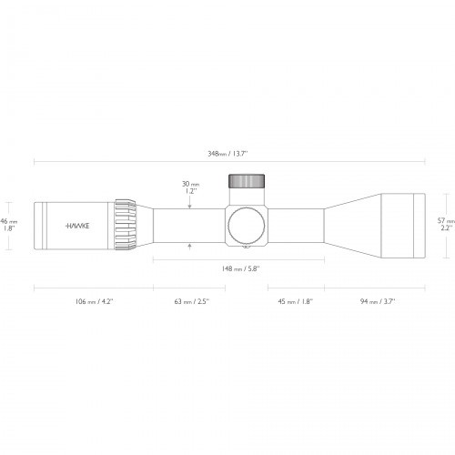 Прицел оптический Hawke Airmax 30 WA 4-16X50 IR FFP SF WP (13350) Сетка AMX