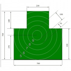 Мишень бумажная грудная №4 плотность 60 г/м 500 шт