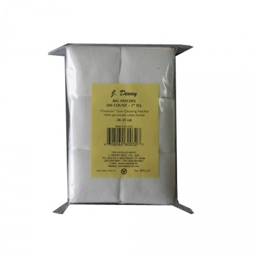 Патч-салфетка хлопковый для чистки оружия J.Dewey BPS-231 | Кал. .30 - .35 | 50х50 мм 500 шт