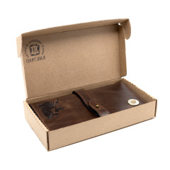 Портмоне Пергама Утки из натуральной кожи Коричневый