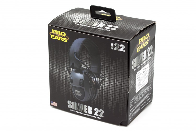 Наушники стрелковые активные PRO EARS Silver 22 22-82 ДБ черные/серые