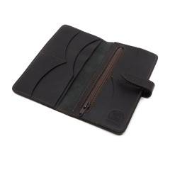 Портмоне Пергама Охотник и собака из натуральной кожи Чёрный