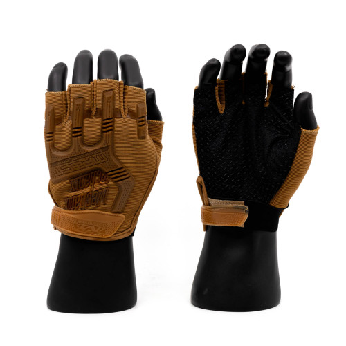 Перчатки тактические Outdoor Gloves Adventure укороченные прорезиненные Койот