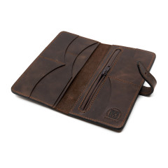 Портмоне Пергама Охотник и собака из натуральной кожи Коричневый