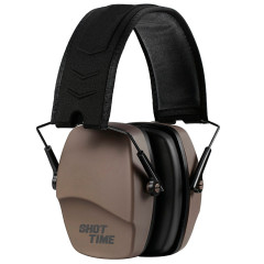 Наушники пассивные ShotTime 16 с поролоновыми амбушюрами NRR 25 ДБ Койот