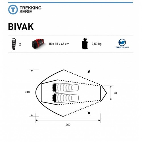 Палатка туристическая Trimm Trekking Bivak для 2-х человек Койот