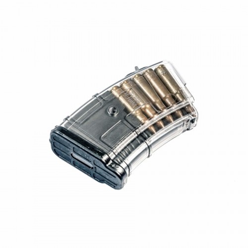 Магазин Pufgun SG762 для ВПО-133 и Сайга-МК-М 7.62х39 с сухарем (для оружия без сухаря) на 10 патронов Прозрачный